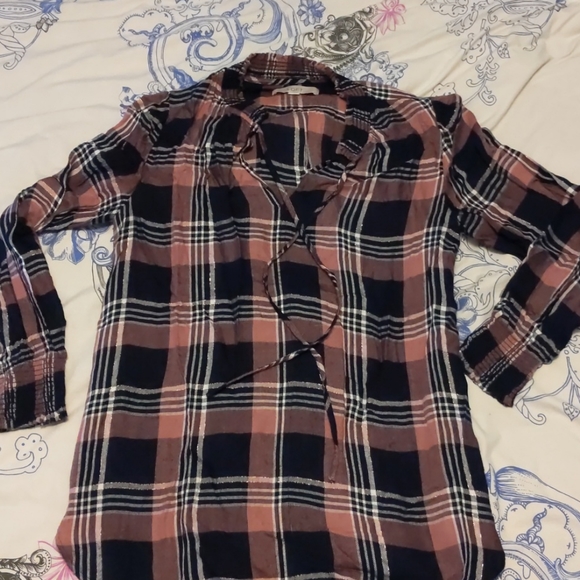 LOFT Tops - Plaid Loft Top